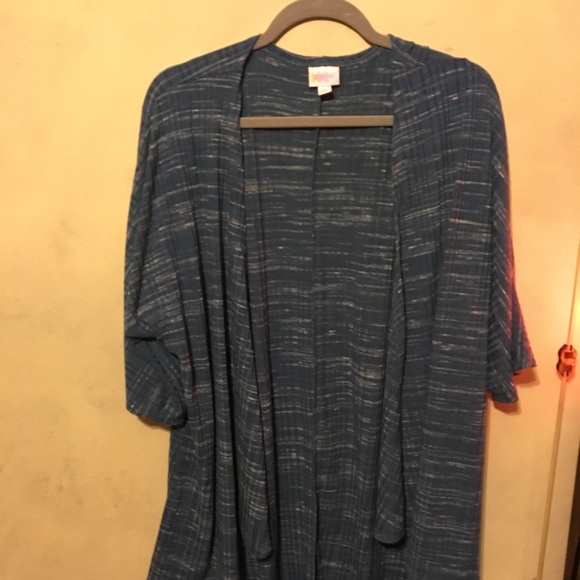 LuLaRoe Small Lindsay - Blue Sweater Material - Picture 1 of 3